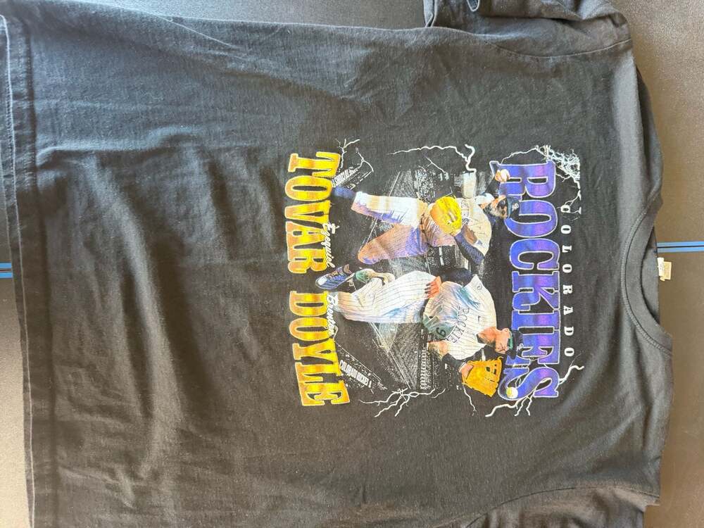 Brisco Brands Colorado Rockies Tovar Doyle Graphic T-Shirt XL